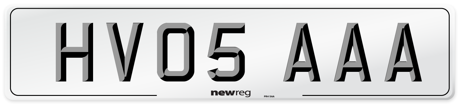 HV05 AAA Number Plate from New Reg